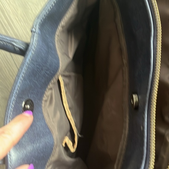 Matt & nat vintage satchel in navy with shoulder strap - Picture 8 of 15